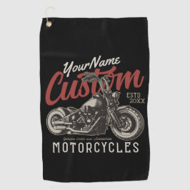 Persoonlijke Motor Rebel Cruiser Biker Garage Golfhanddoek