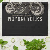 Persoonlijke Motor Rebel Cruiser Biker Garage Theedoek (Gevouwen)