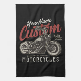 Persoonlijke Motor Rebel Cruiser Biker Garage Theedoek