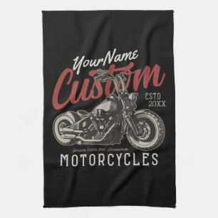 Persoonlijke Motor Rebel Cruiser Biker Garage Theedoek