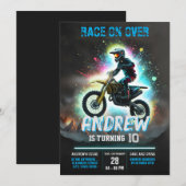 Persoonlijke Motorcross Dirt Motorbike Jongen Verj Kaart (Voorkant / Achterkant)