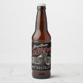 Persoonlijke Motorfiets Rebel Cruiser Biker Garage Bier Etiket (Voorkant)