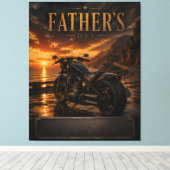 Persoonlijke motorfiets Vaderdag Canvas Kunst (Insitu (Houten vloer))