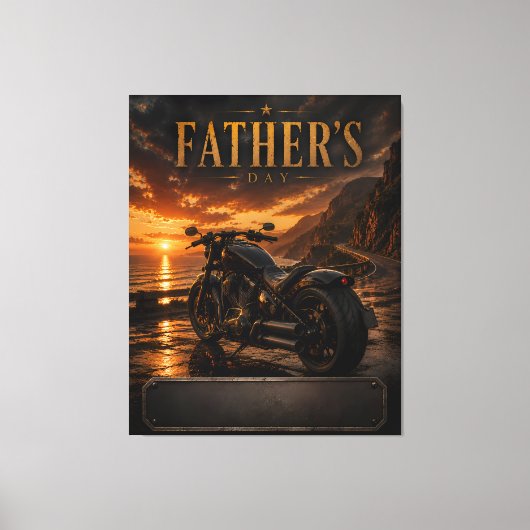 Persoonlijke motorfiets Vaderdag Canvas Kunst (Voorkant)