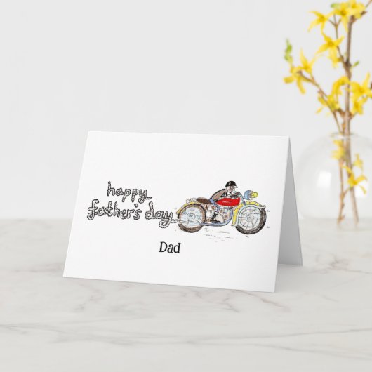Persoonlijke motorfiets Vaderdag Kaart (Gele Bloem)