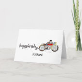 Persoonlijke motorfiets verjaardag kaart (Voorkant)