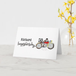 Persoonlijke motorfiets verjaardag kaart