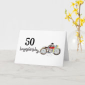Persoonlijke motorfiets verjaardag kaart (Gele Bloem)