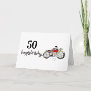 Persoonlijke motorfiets verjaardag kaart