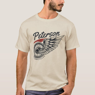 Persoonlijke motorfietsen vliegende band biker win t-shirt