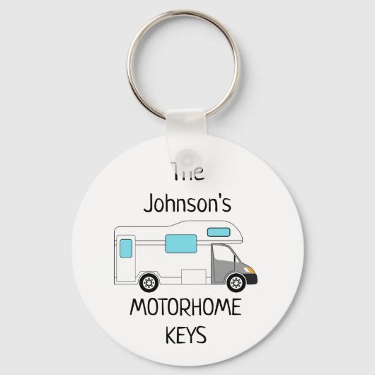 Persoonlijke Motorhome Keys Sleutelhanger (Voorkant)