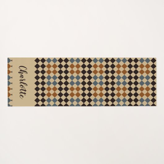 Persoonlijke mozaïekTegel Yoga Mat (Achterkant (horizontaal))