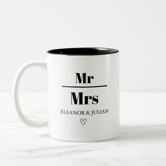 Persoonlijke Mr en Mrs Mok Custom Koppelnaam Huwel (Links)
