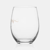 Persoonlijke Mr en Mrs Script Naam Wijnglas Zonder Voet (Links)