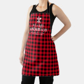 Persoonlijke Mr & Mrs Buffalo Plaid Schort (Insitu)