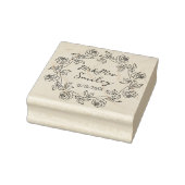Persoonlijke Mr&Mrs Huwelijk met Rozenkrans Rubberstempel (Stempel)