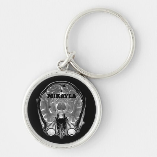 Persoonlijke MRI Brain Scan Sleutelhanger (Voorkant)