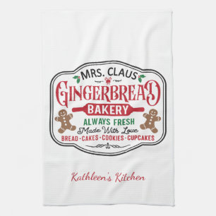Persoonlijke Mrs Claus Kerst Koekjes Bakken  Theedoek