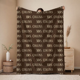 Persoonlijke Mrs & Mr Deken, Huwelijkscadeau voor  Fleece Deken
