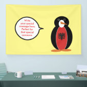 Persoonlijke Ms. Penguin Albanië Banner (Beurs)