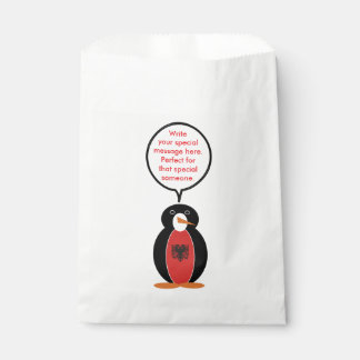 Persoonlijke Ms. Penguin Albanië Papier Bedankzakje