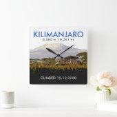 Persoonlijke Mt Kilimanjaro Climemorative Vierkante Klok (Huis)