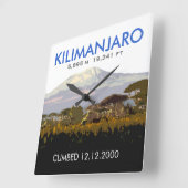Persoonlijke Mt Kilimanjaro Climemorative Vierkante Klok (Hoek)