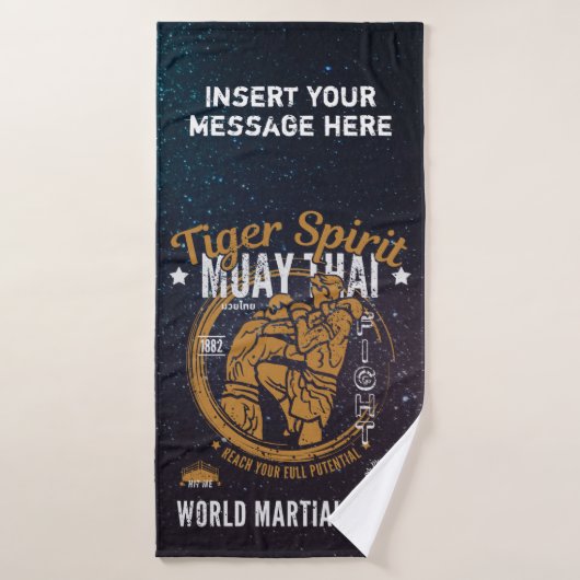 Persoonlijke Muay Thai Towel - Tiger Spirit Badhanddoek (Badhanddoek)