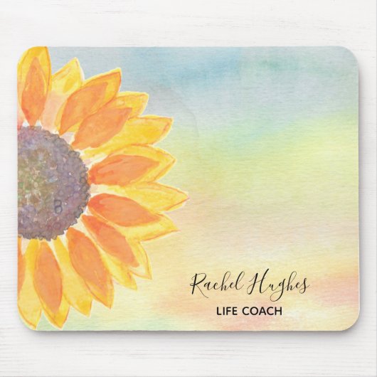 Persoonlijke Muismat van de Life Coach Zonnebloem (Voorkant)