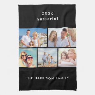 Persoonlijke multi-fototheme familie vakantie souv theedoek