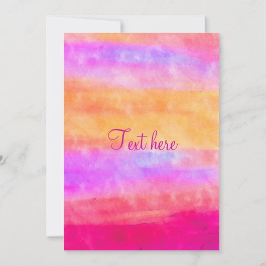 Persoonlijke Multi Kleur Aquarel Uitnodiging (Achterkant)