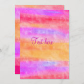 Persoonlijke Multi Kleur Aquarel Uitnodiging (Voorkant / Achterkant)