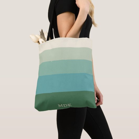 Persoonlijke Multikleur 5 Strepen Tote Bag (Dichtbij)