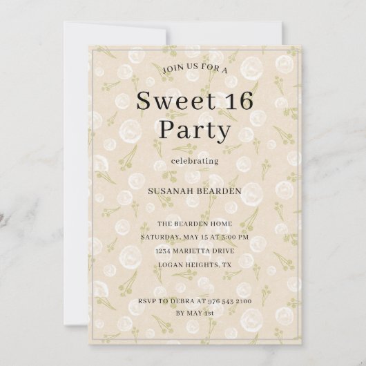 Persoonlijke Multikleur Licht Bubbles Sweet 16 Kaart (Voorkant)