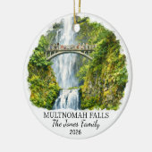 Persoonlijke Multnomah Falls-hanger, Oregon Keramisch Ornament (Links)
