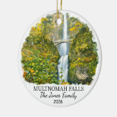 Persoonlijke Multnomah Falls-hanger, Oregon Keramisch Ornament (Links)