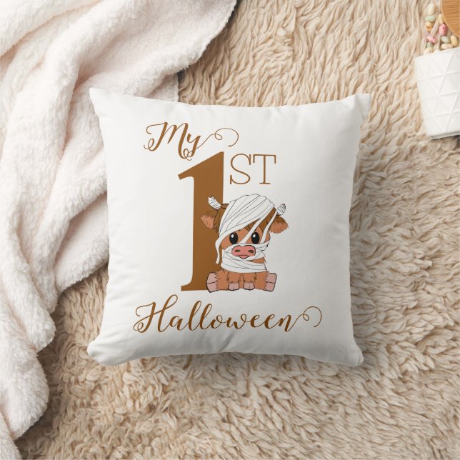 Persoonlijke Mummie Koe Mijn 1e Halloween Kussen (Deken)