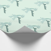 Persoonlijke Munt Giraffe Cadeaupapier (Hoek)