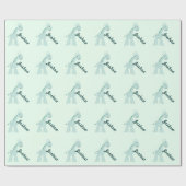 Persoonlijke Munt Giraffe Cadeaupapier (Vlak)