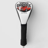 Persoonlijke Muscle Car 1967 Rood Fastback Garage  Golfheadcover (Voorkant)