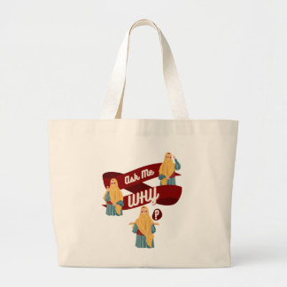 Persoonlijke Muslimah "Vraag me waarom" canvas tas