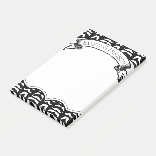 Persoonlijke Mustache Hipster Post-it® notes (Schuin)