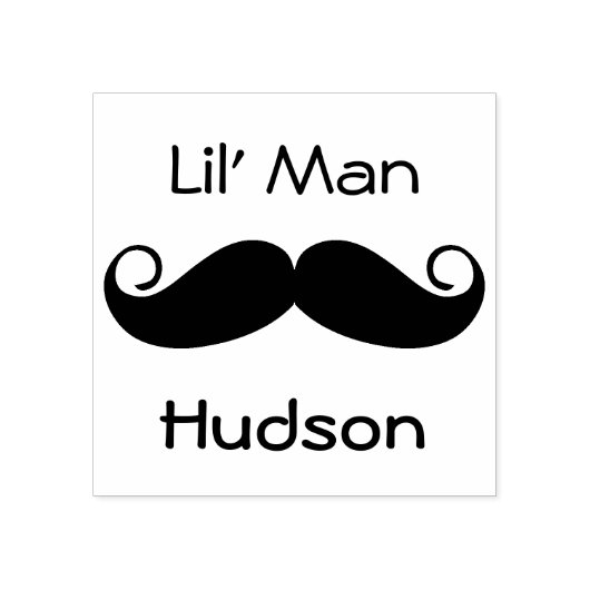 Persoonlijke Mustache Rubberstempel (Afrduk)