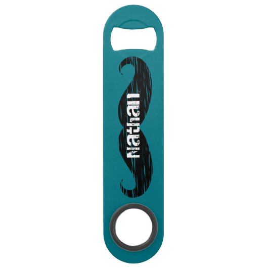 Persoonlijke Mustache Speed Flessenopener (Voorkant)