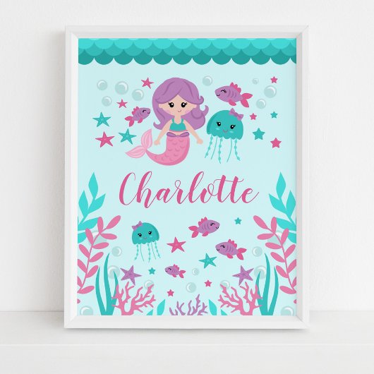 Persoonlijke Muurdecoratie voor Meisjeskamer met Z Poster