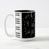 Persoonlijke muziek in zwart-wit tweekleurige koffiemok (Links)