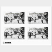 Persoonlijke muziek ondersteunen rechthoekige sticker (Vel)