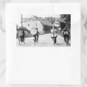 Persoonlijke muziek ondersteunen rechthoekige sticker (Tas)