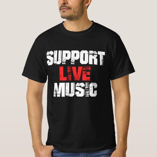 Persoonlijke muziek ondersteunen t-shirt (Voorkant)