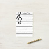 Persoonlijke muziek post-it® notes (Op bureau)